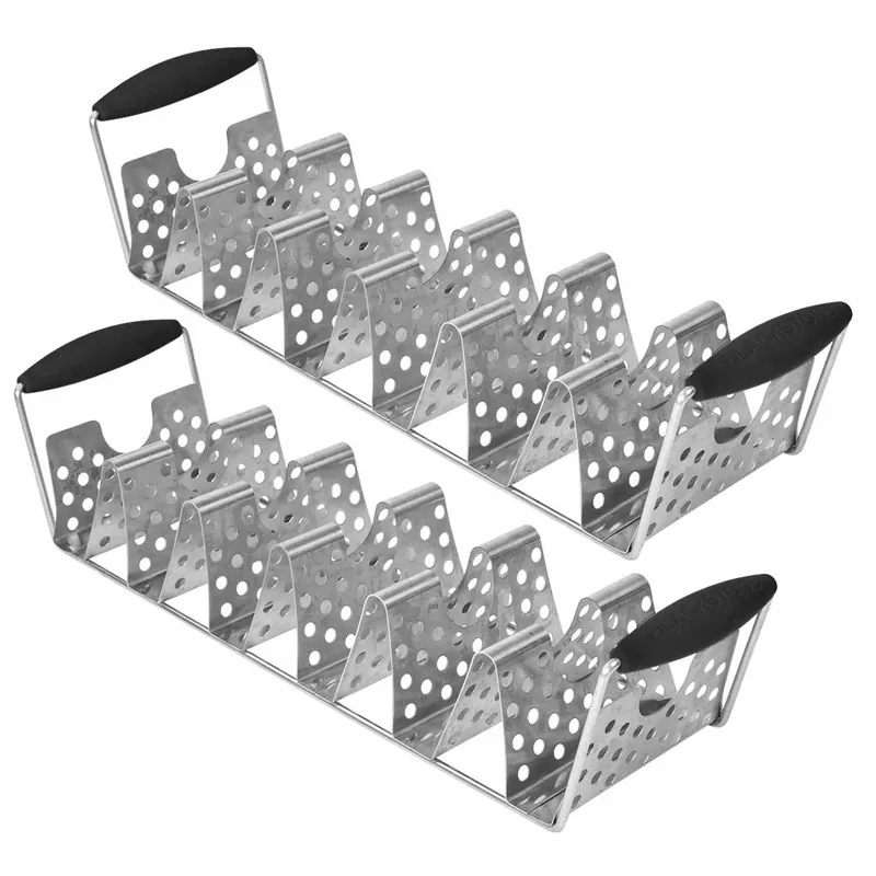 Deluxe Stainless Steel Taco Tray 17.71 In. L X 4.5 In. W 2 Pk