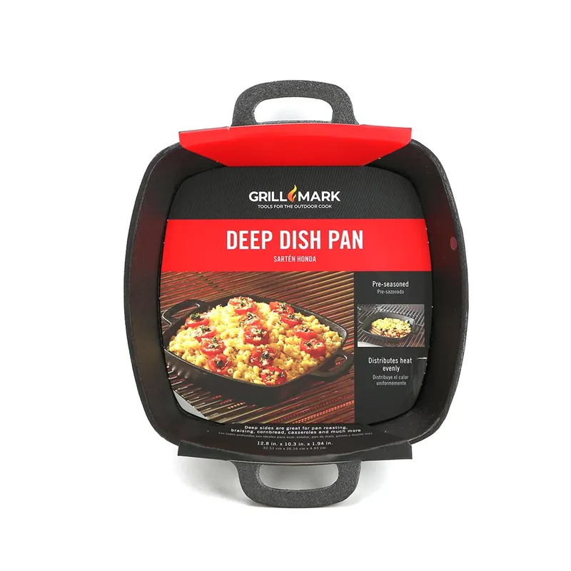 Cast Iron Deep Dish Pan 12.8 In. L X 10.3 In. W 1 Pk