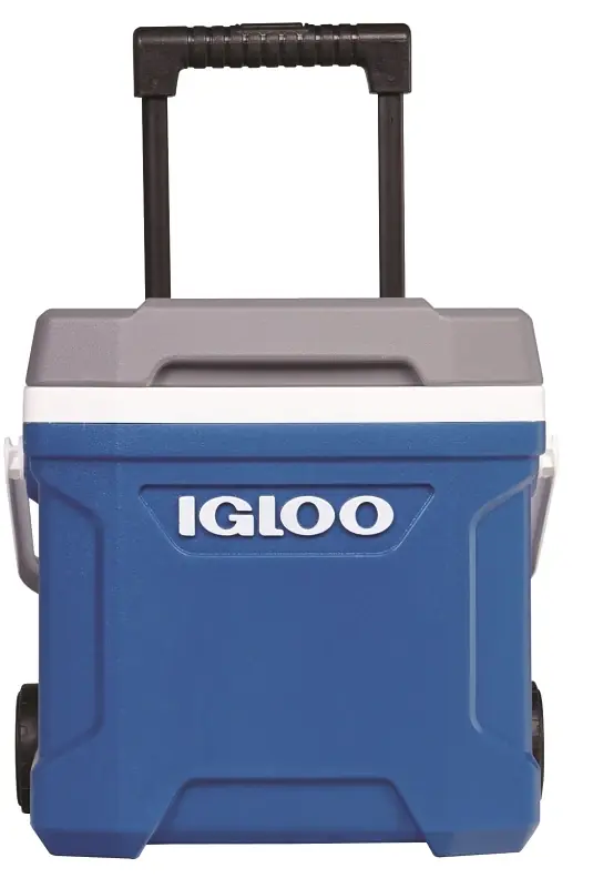 16 Qt. Rolling Cooler, Blue / Meteorite, 24 Can Capacity