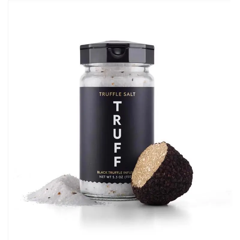 Black Truffle Salt 5.3 Oz Bottle - Gourmet Seasoning For Culinary Delights