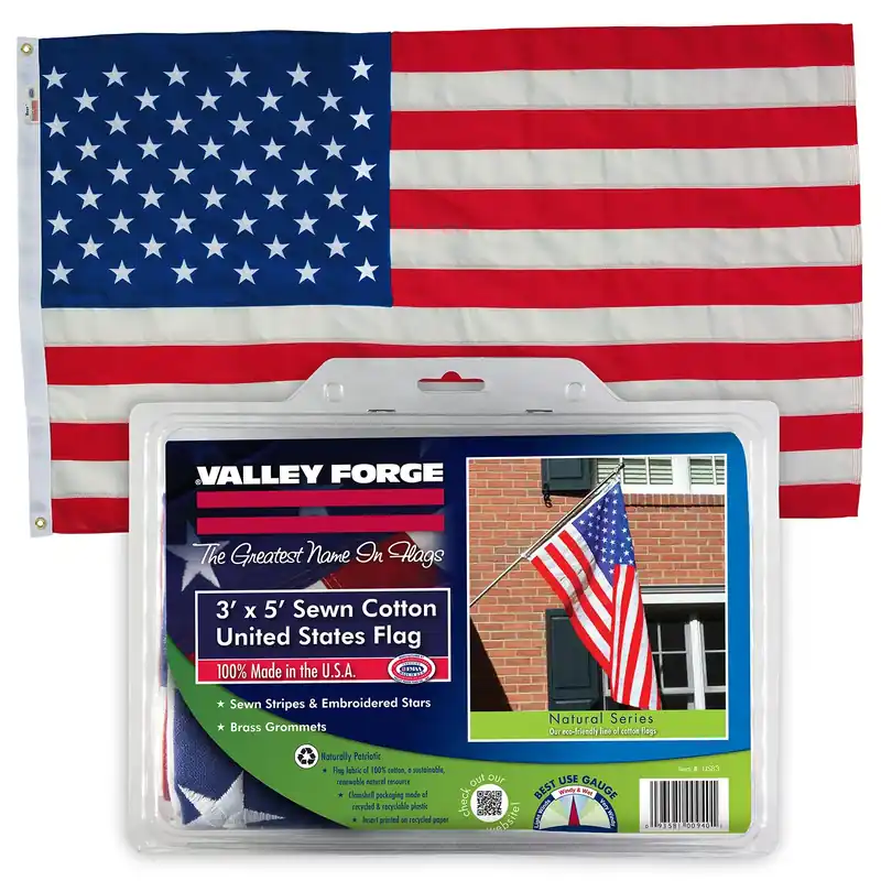 3 Ft. X 5 Ft. Cotton American Flag With Brass Grommets