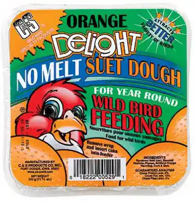 11.75 Oz. Orange Delight No Melt Suet Cake For Wild Birds