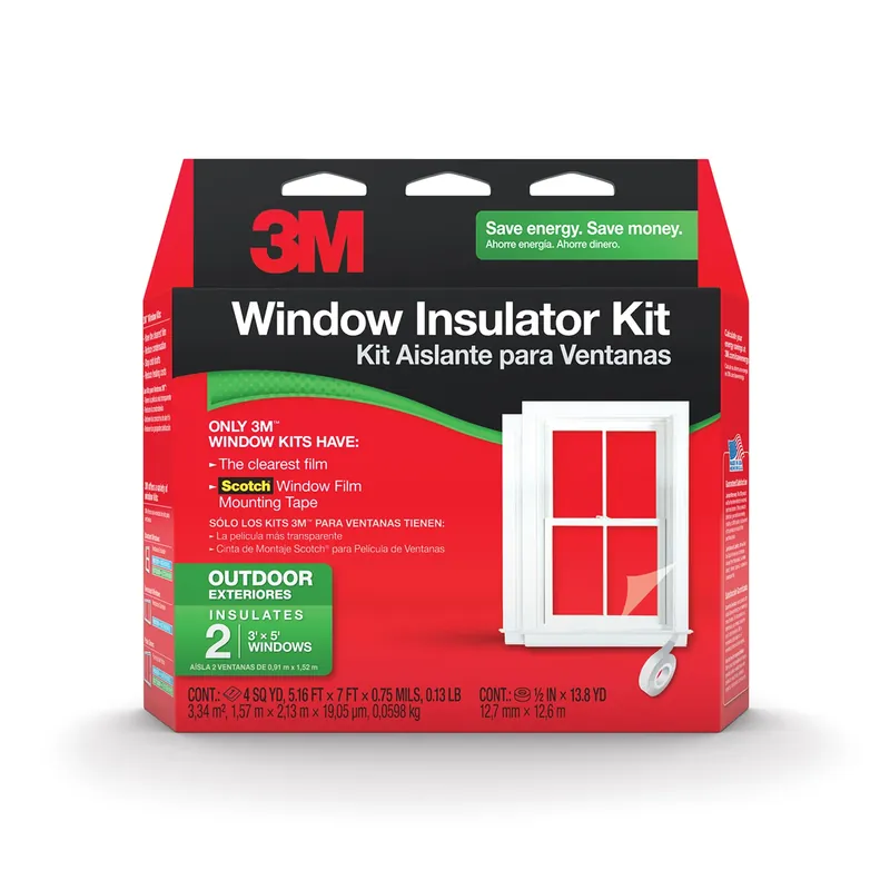 Clear Outdoor Window Film Insulator Kit 62 In. W X 84 In. L