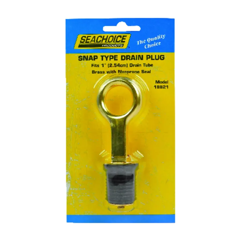 Snap-lock 1 Inch Brass Drain Plug With Neoprene Seal