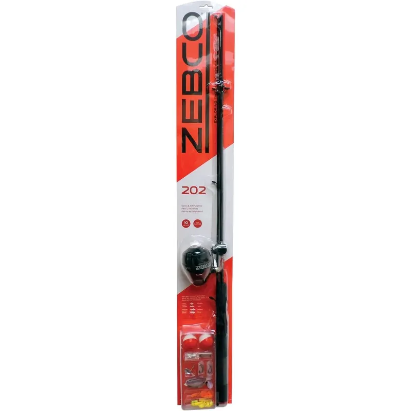202 Spincast Combo – 5‘6" Z-glass Rod With Pre-spooled 10 Lb Line & Tackle Kit