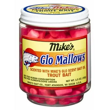 Glo Mallows Fishing Bait - 1.5 Oz Jar, Assorted Colors