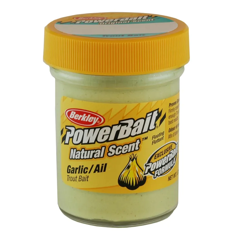 Powerbait Natural Scent Garlic Trout Bait, 1.75 Ounce, Biodegradable