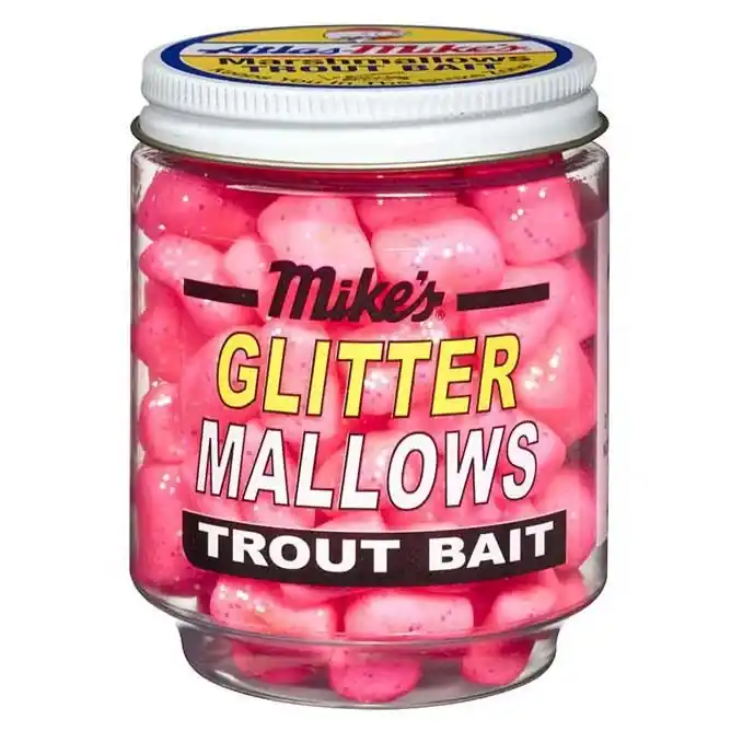 Glitter Mallows Trout Bait - 1.5 Oz Cerise/shrimp Color
