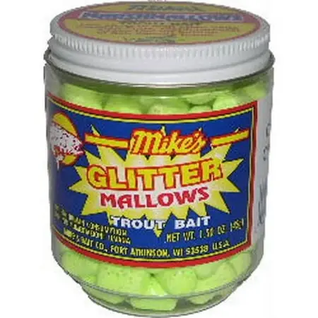 Glitter Mallows Chartreuse Cheese 1.5 Ounce Fishing Bait