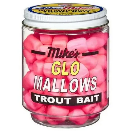 Mike‘s Glo Mallows Pink Garlic Trout Bait - Irresistible Floating Marshmallows