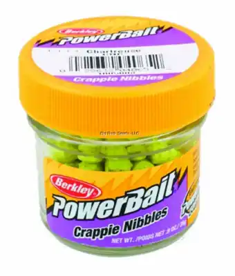 Powerbait Crappie Nibbles Bait, Chartreuse, 9 Oz.