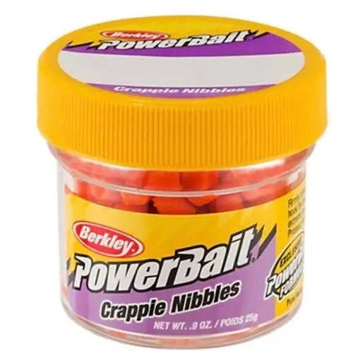 Powerbait Crappie Nibbles Dough Bait - Fluorescent Orange - 1 Oz