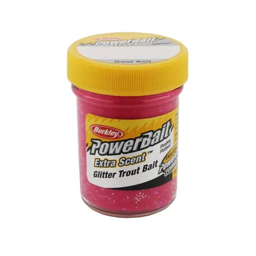 Powerbait Glitter Trout Bait, Fluorescent Red, 1.75 Ounces
