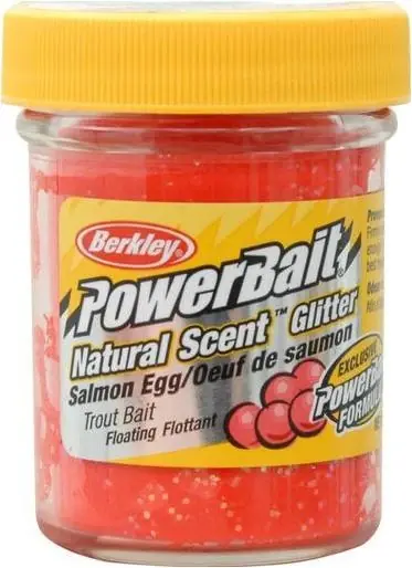 Powerbait Natural Scent Glitter Trout Bait - Salmon Egg Red 1203184 Bgtsser2