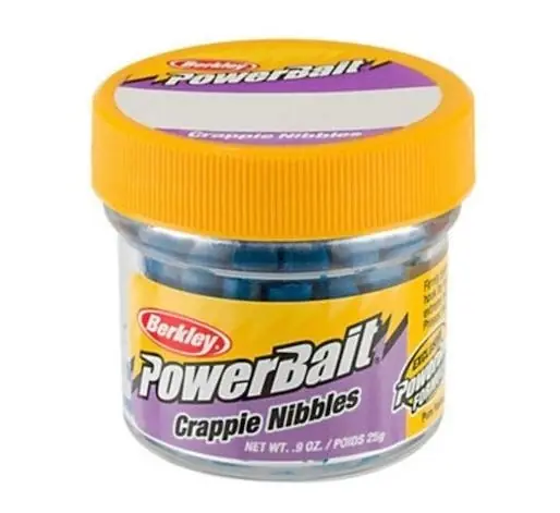 Powerbait Crappie Nibbles Dough Bait - Blue Neon - 1 Ounce