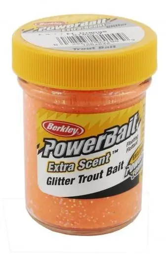Powerbait Glitter Trout Bait, Fluorescent Orange, 1.75 Ounces