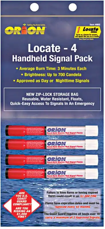 Plastic Hand Held Flare 4 Pk