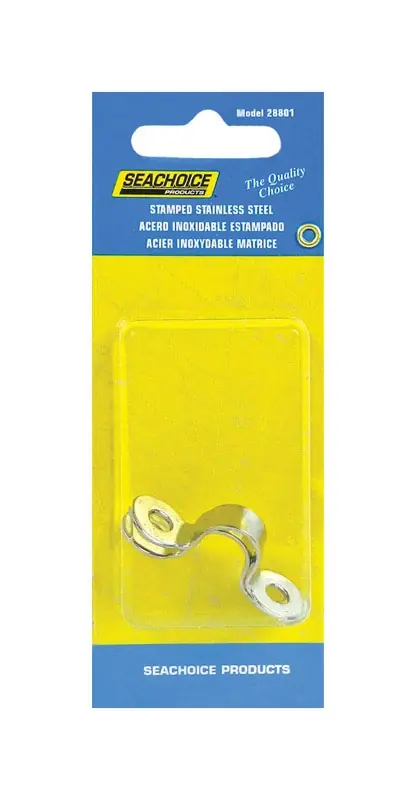Stainless Steel 1-5/8 In. L X 3/8 In. W Eye Straps 2 Pk