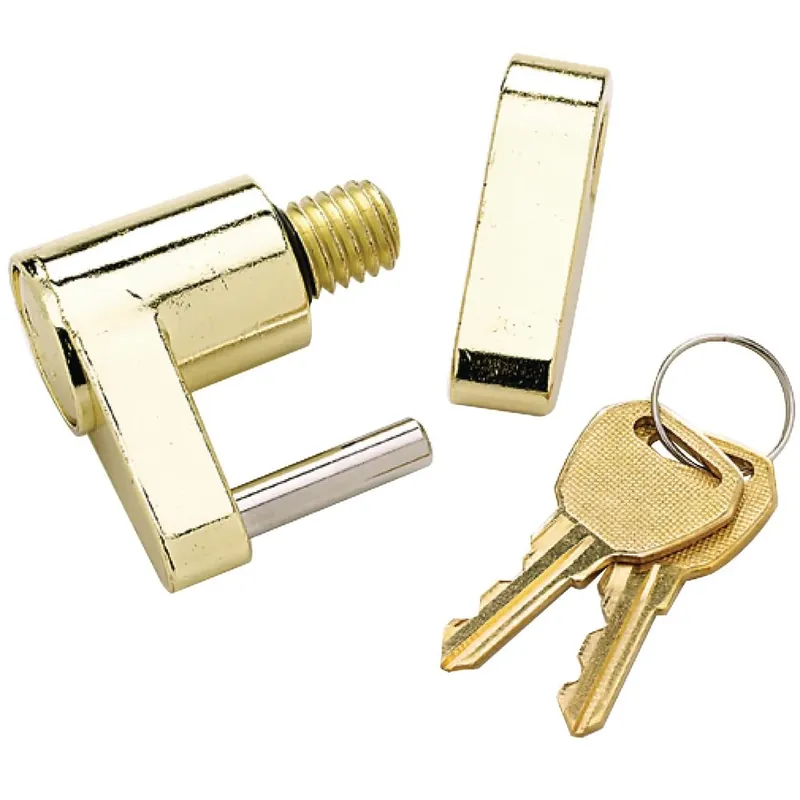Solid Brass Padlock Style Trailer Hitch Lock 37401 With 2 Keys