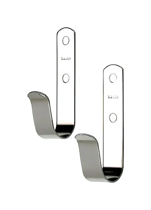 Polished Stainless Steel 3-1/2 In. L X 1 In. W Boat Hook Holders 2 Pk