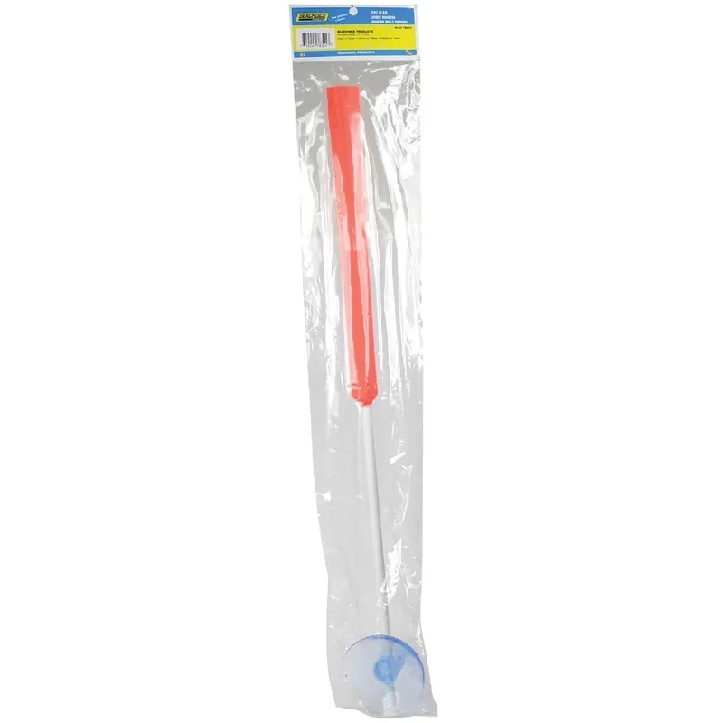 12 In. X 18 In. Heavy-duty Orange Nylon Ski Flag With 24 In. Pole