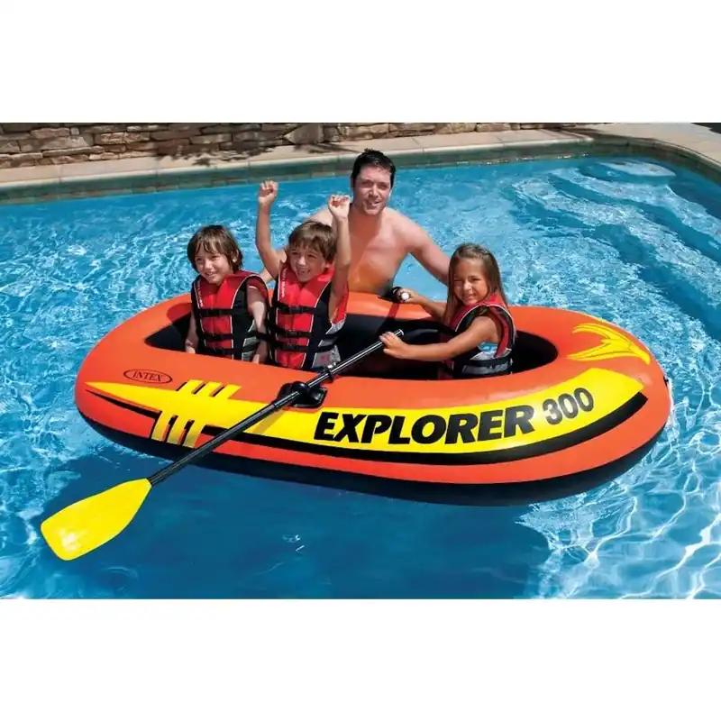 Explorer 300 Inflatable Boat Set With Oars And Pump For 3 Persons