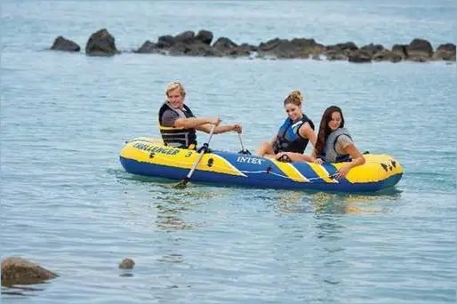Challenger 3 Inflatable Boat Set With Pump And Oars - Three Person Raft