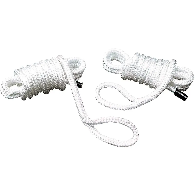 1/4 In. X 6 Ft. Double Braided Nylon Fender Line, White (2-pack)