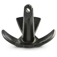 41520 Black Vinyl Coated River Anchor - 20 Lbs Durable Design