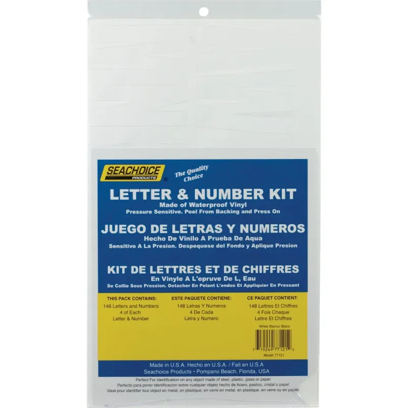 3-1/4 In. White Solid Vinyl Letter & Number Kit