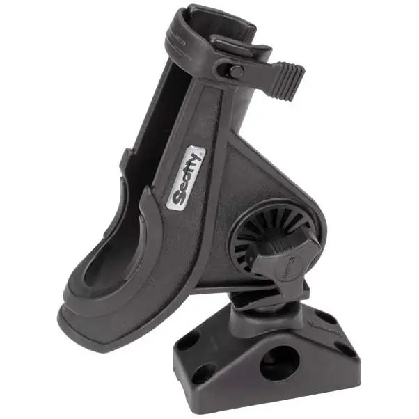 280-bk Baitcast/spinning Rod Holder With Side Deck Mount - Black