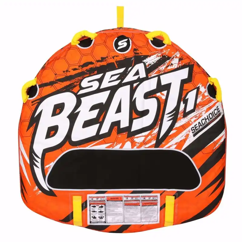 Sea Beast Inflatable Towable Tube For 1 Rider, 50 In. L X 48 In. H