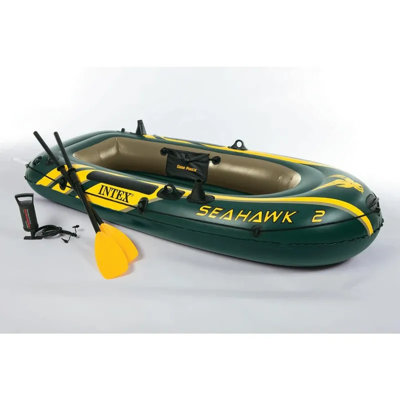 Seahawk 2 Inflatable Lake Boat Set With Oars & Air Pump, Model 68347ep