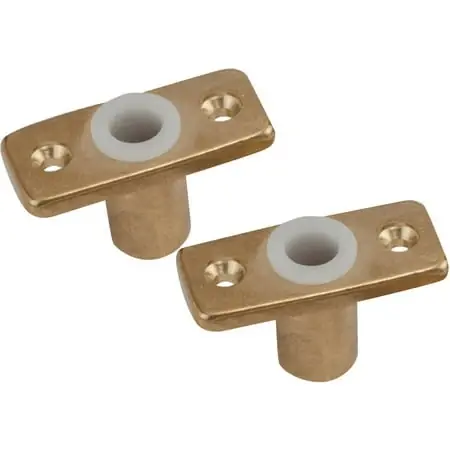 2 Brass Round Horn Oarlocks For Boats And Kayaks