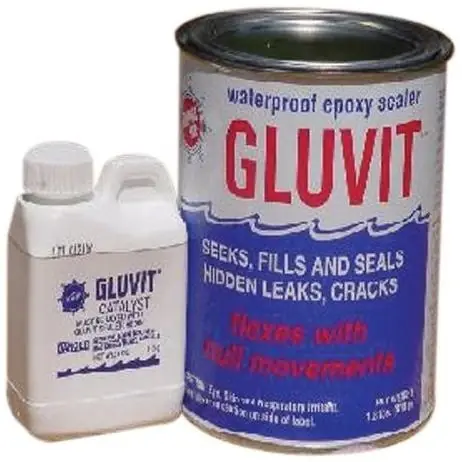 Travaco Gluvit Epoxy Waterproof Sealer - Quart Size, 2 Lbs Marine-tex