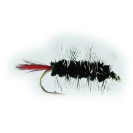 Jackson Cardinal Flies Black Wooly Worm Fishing Lure