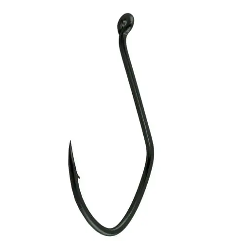 Gamakatsu 225418 Big River Bait Ns Black Fishing Hook Size 8-0 - Pack Of 5