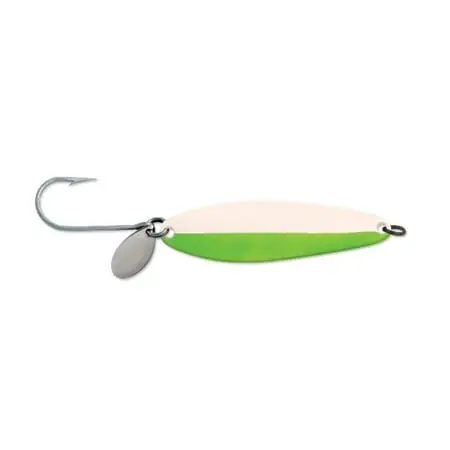 Coyote Spoon Lure 4-inch Everglo Fluorescent Green H&h Nickel Back