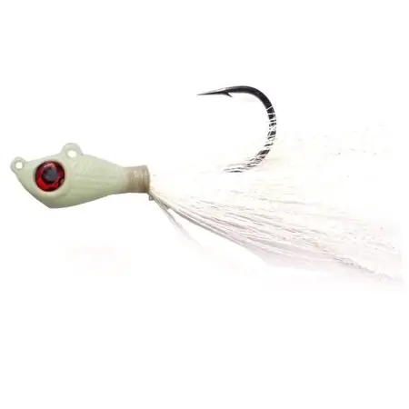 1oz Glow Big Eye Bucktail Fishing Jig For Freshwater And Saltwater