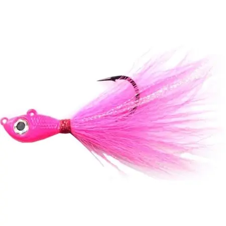 Big Eye Bucktail Jig In Pink Color