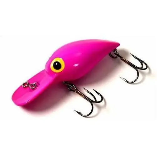 Killer Fishing Gear Wiggler Crank Bait, Fluorescent Pink, 3 3/4-inch