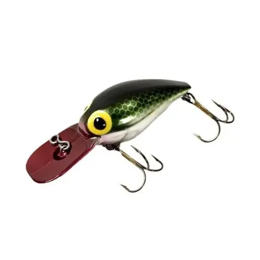 Brad‘s Wiggler Green Pirate Fishing Lure, 3 Inch Durable Crankbait