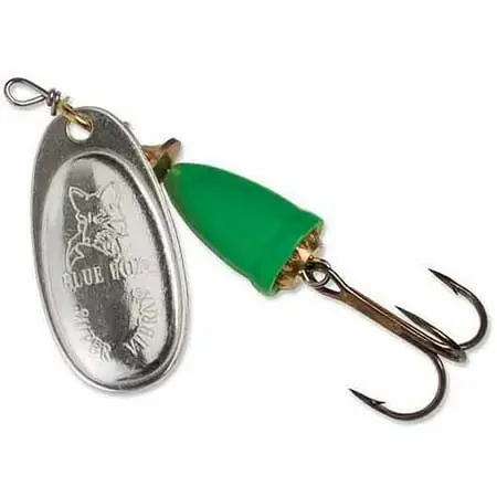 Classic Vibrax Spinner, 3/8 Ounce, Silver/fluorescent Green
