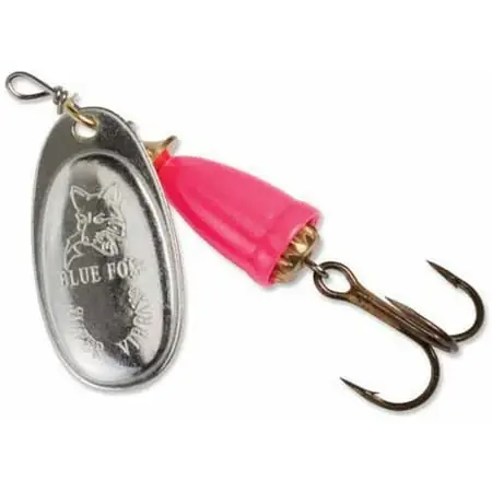 Blue Fox Classic Vibrax 04 Painted 3/8 Oz Silver/hot Pink Fishing Lure