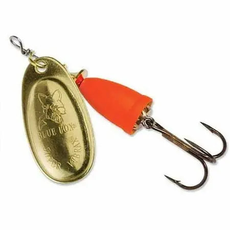 Classic Vibrax Spinner, 3/8 Ounce, Gold/fluorescent Red, Model 60-40-213