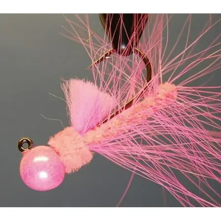 Aerojig Hackle Series Jigs 1/8 Oz. - Peach & Pink Color 25