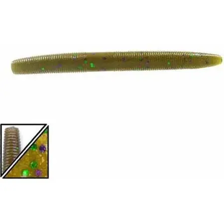 Yamamoto Senko Bait, Green Pumpkin Green Purple Flake, 4-inch