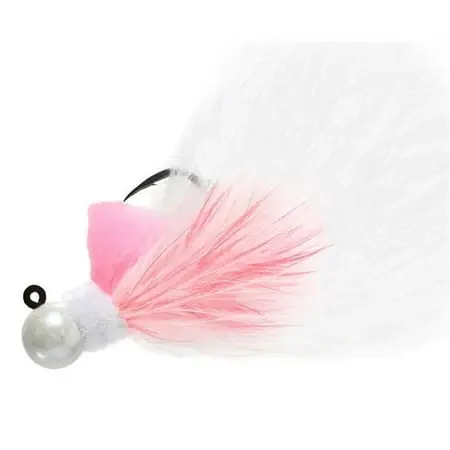 Marabou Series Aerojig, Pearl/white/cerise/pink, 1/8 Ounce Fishing Lure