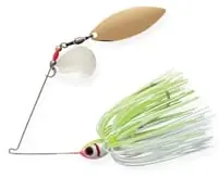 Bybt14 Tandem Blade Spinnerbait 1/4 Oz White Chartreuse Fishing Lure