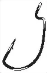 - Spro G242412 Deep Throat Hook Wide Gap Black Size 2-0